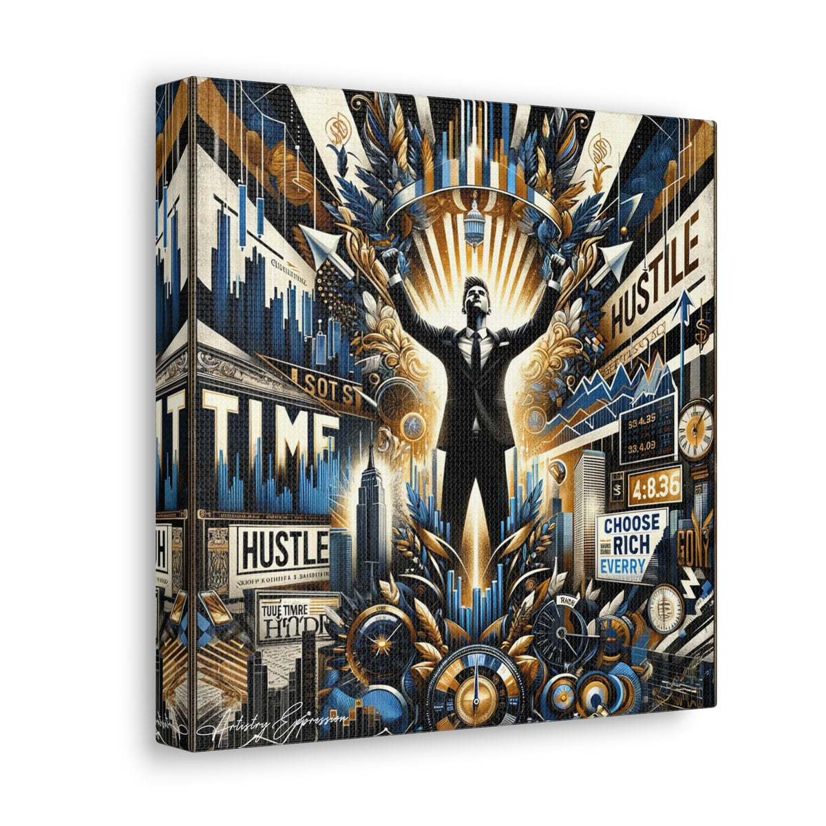 The Hustler's Anthem: Graffiti Tribute to Hard Work and Success