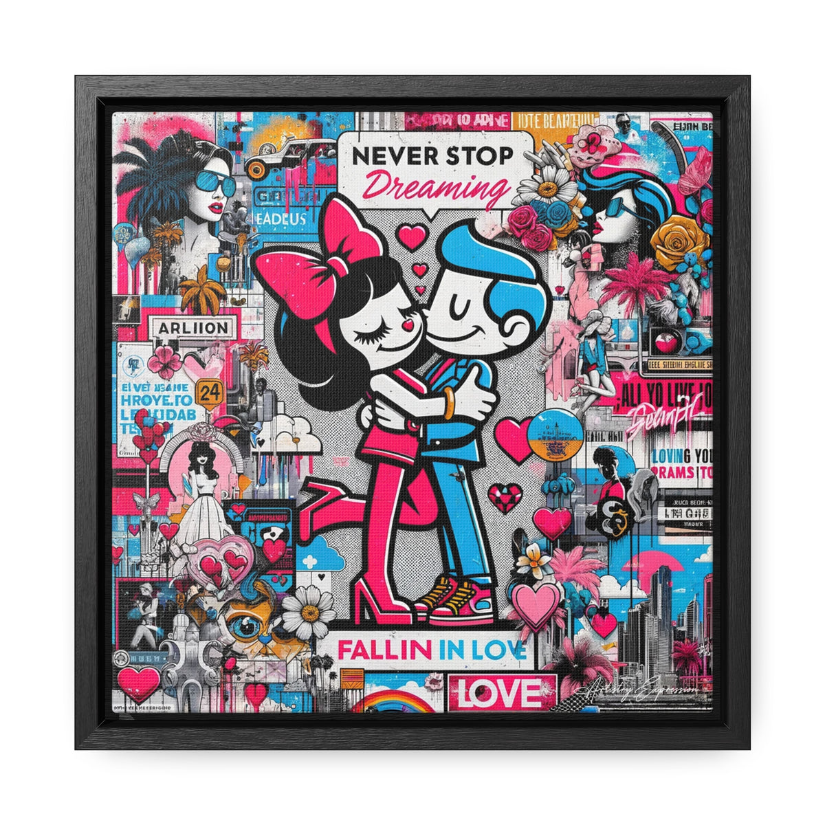 Urban Expression: Vibrant Graffiti Canvas