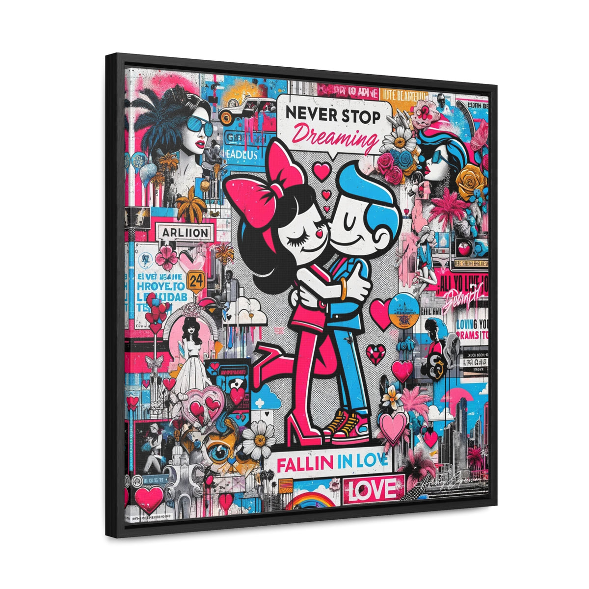Urban Expression: Vibrant Graffiti Canvas