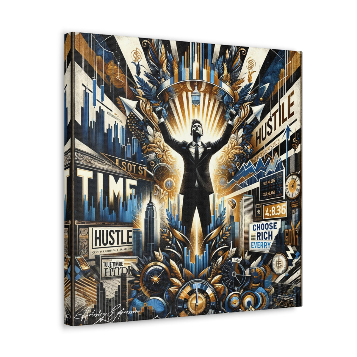 The Hustler's Anthem: Graffiti Tribute to Hard Work and Success