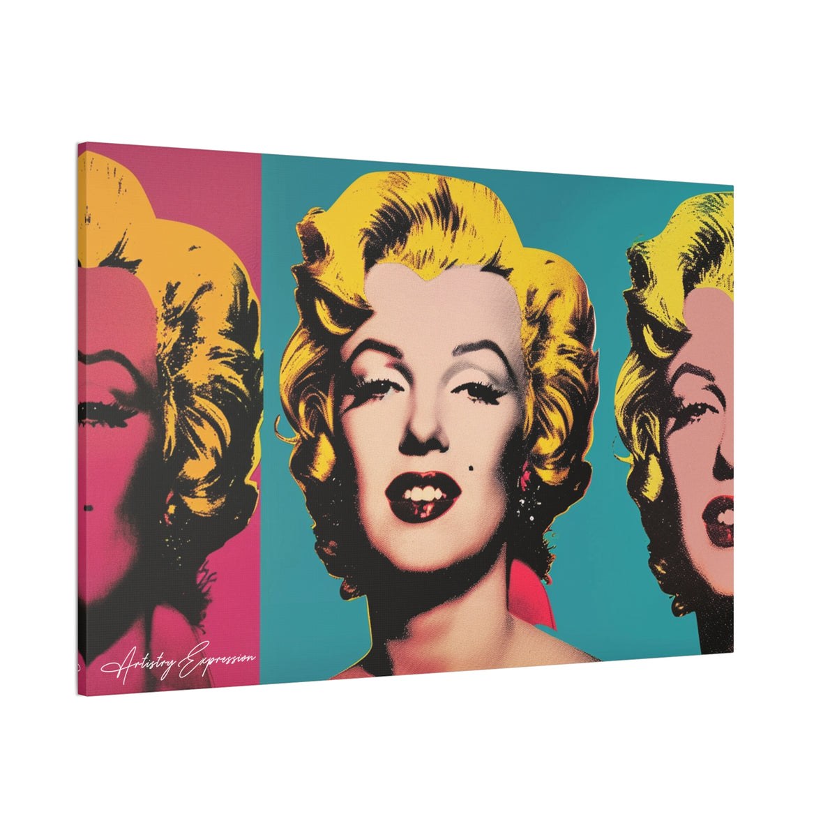 Pop Icon: Marilyn Monroe in Tri-Color Canvas