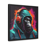 Graffiti Groove: Hooded Gorilla Jamming with Headphones
