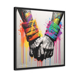 Graffiti Bond: Two Hands United in Street Art