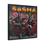 Playful Intrigue: Graffiti Mural with Anthropomorphic Rabbits