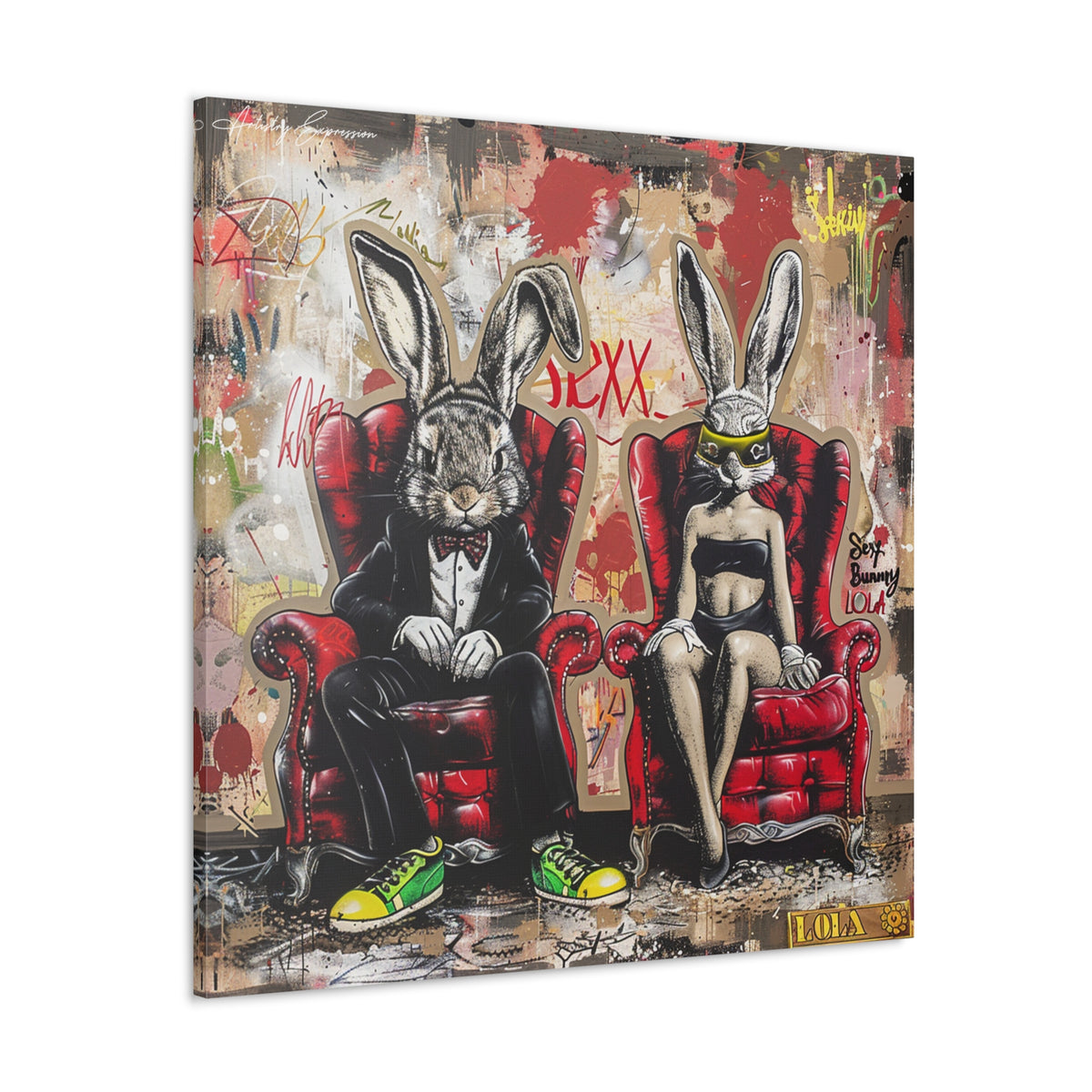 Urban Elegance: A Tale of Two Rabbits