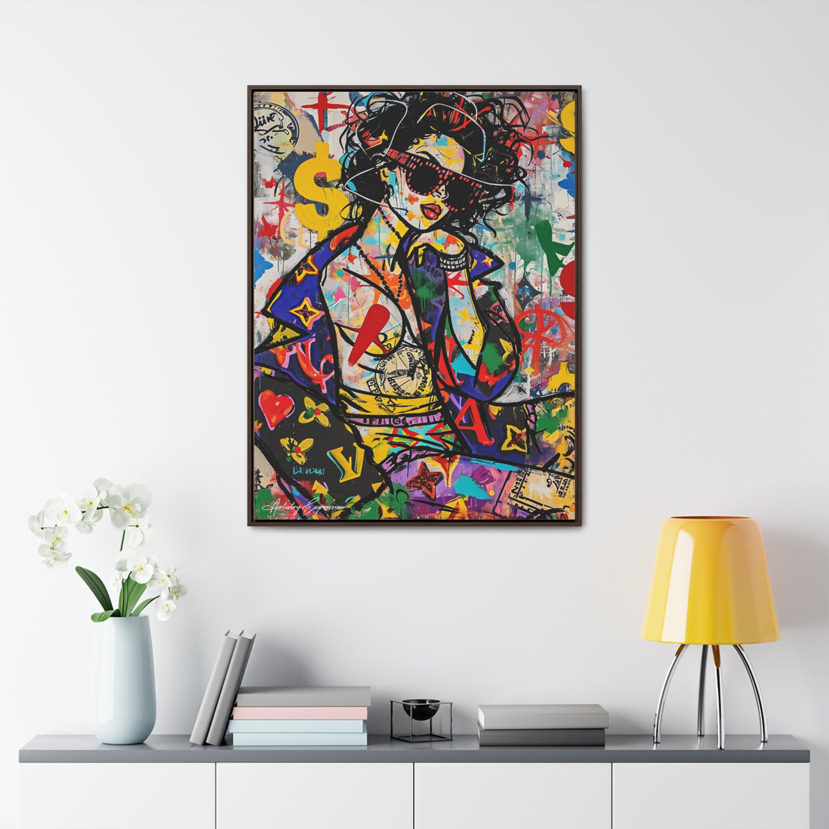 Urban Affluence: Stylish Girl's Graffiti