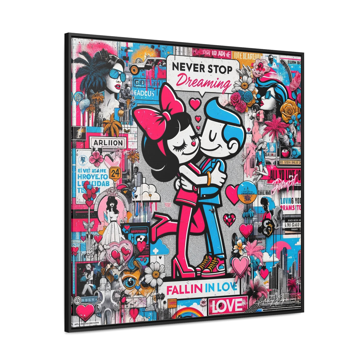 Urban Expression: Vibrant Graffiti Canvas