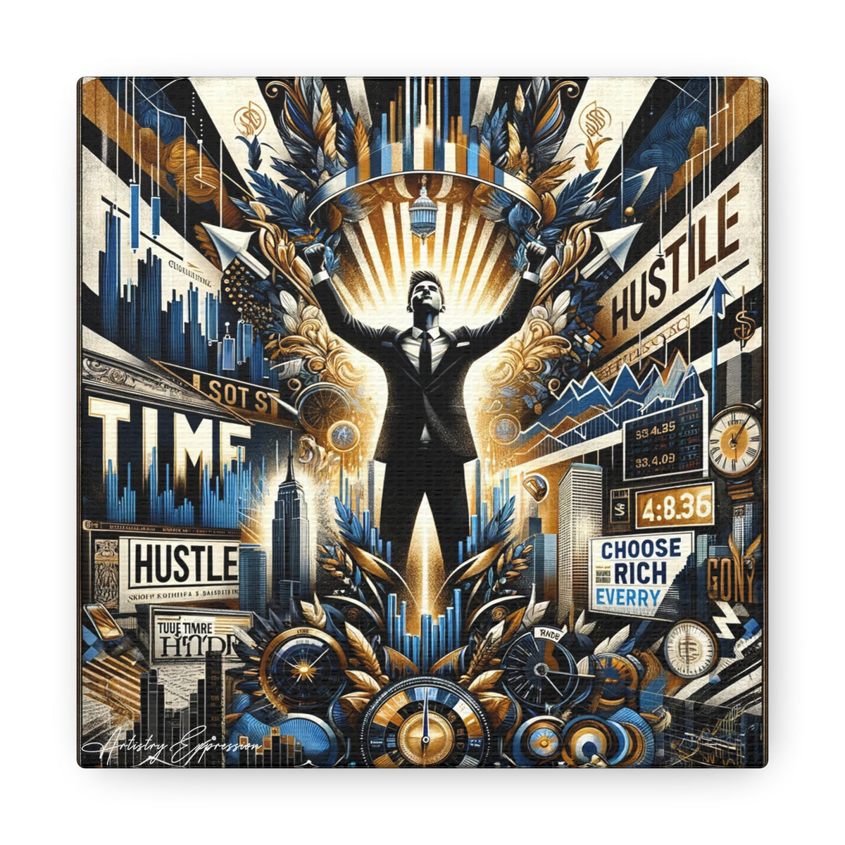 The Hustler's Anthem: Graffiti Tribute to Hard Work and Success