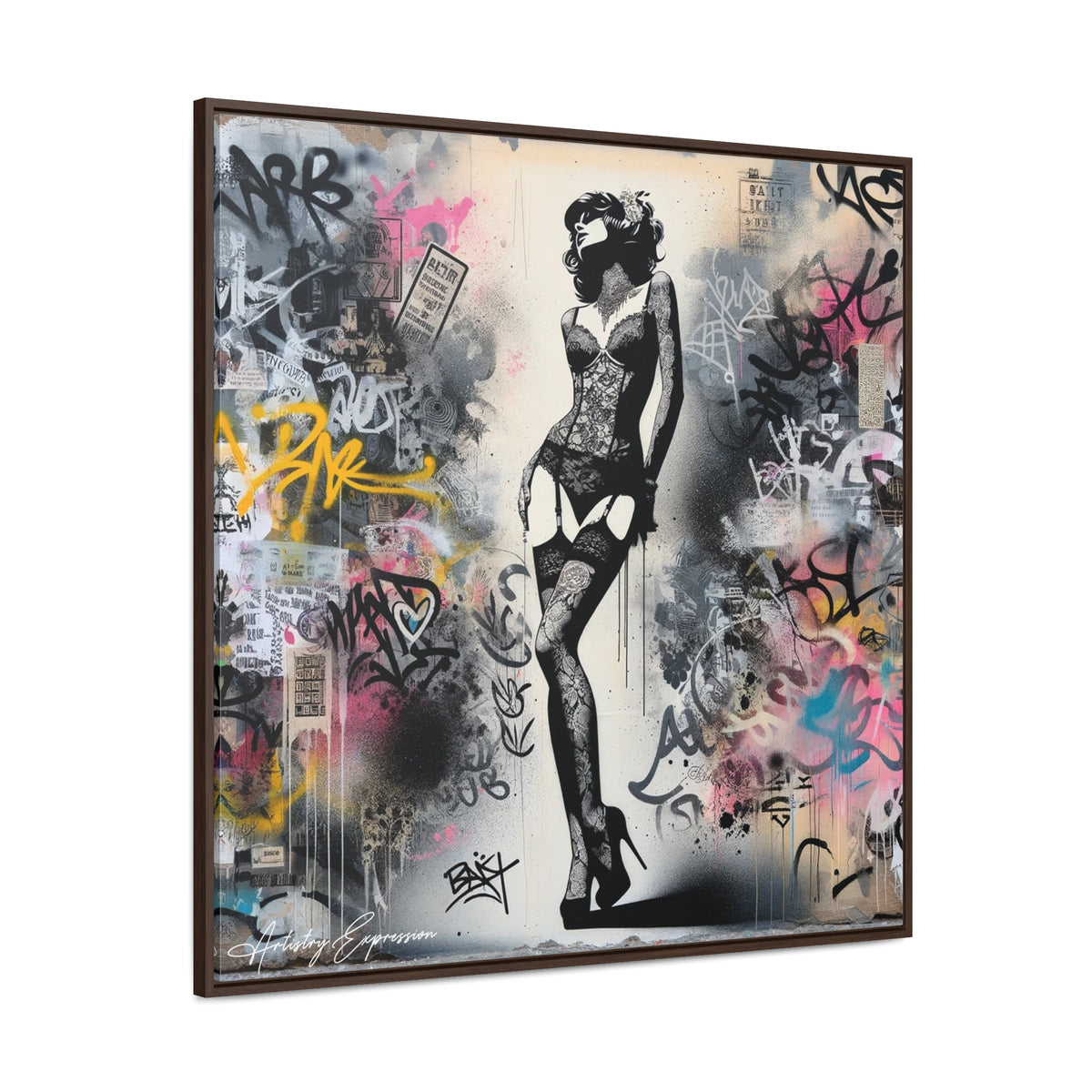 Graffiti Glamour: Beauty Amidst Chaos
