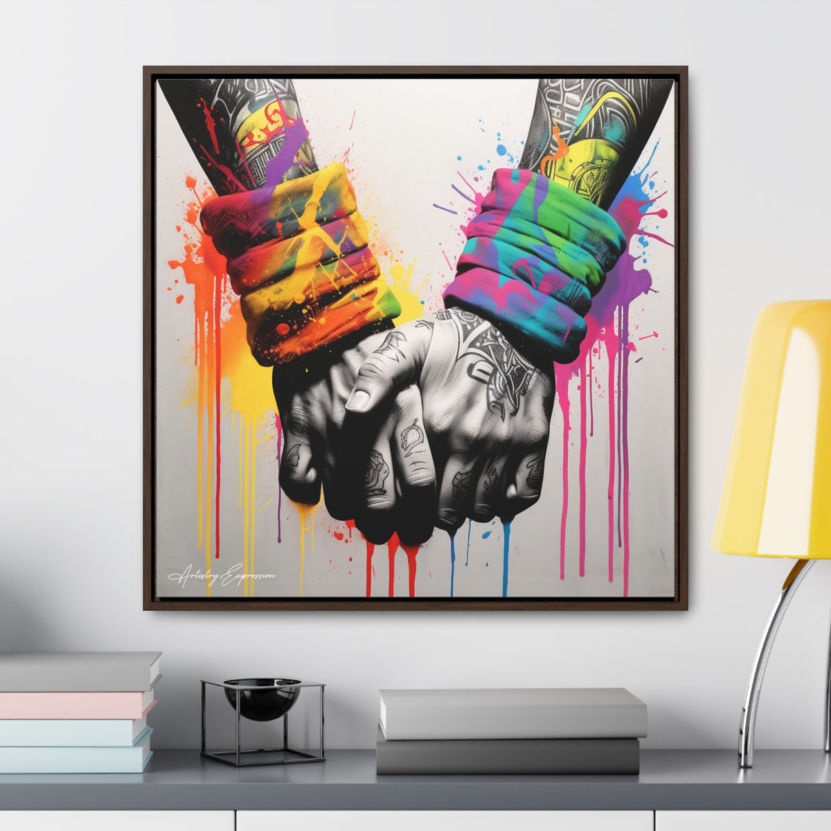 Graffiti Bond: Two Hands United in Street Art