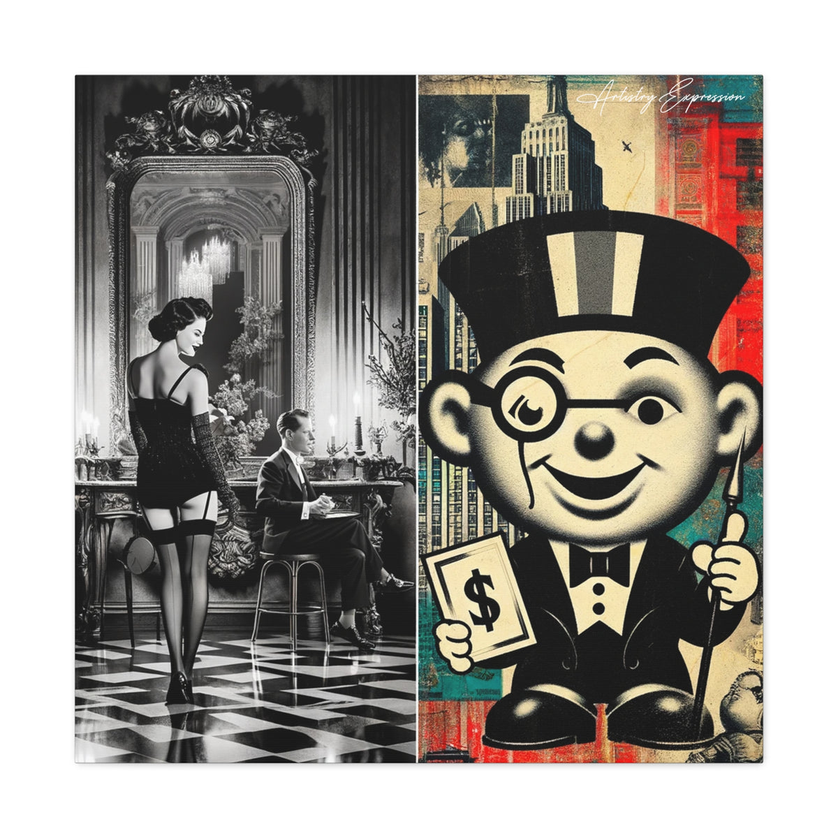 Vintage Vogue: Iconic Glamour Graffiti