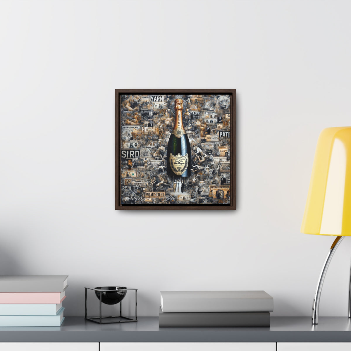 Champagne Dreams: Graffiti Fusion of Wealth and Celebration