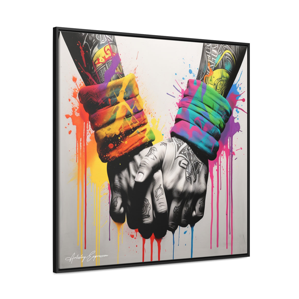 Graffiti Bond: Two Hands United in Street Art