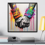 Graffiti Bond: Two Hands United in Street Art