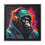 Graffiti Groove: Hooded Gorilla Jamming with Headphones