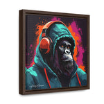 Graffiti Groove: Hooded Gorilla Jamming with Headphones