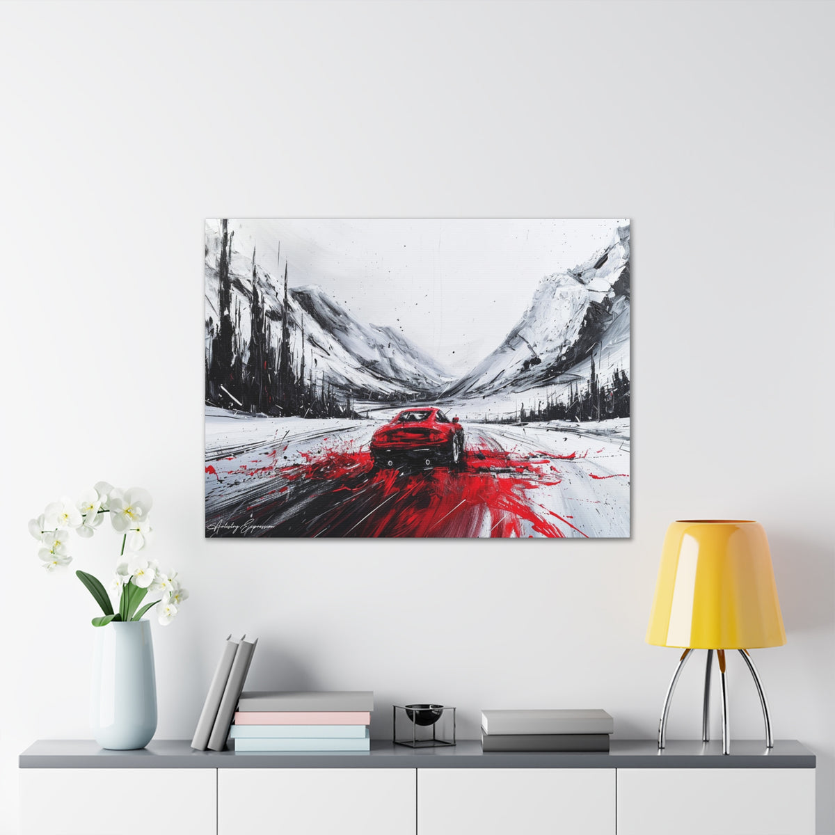 Car Racing Through Snow