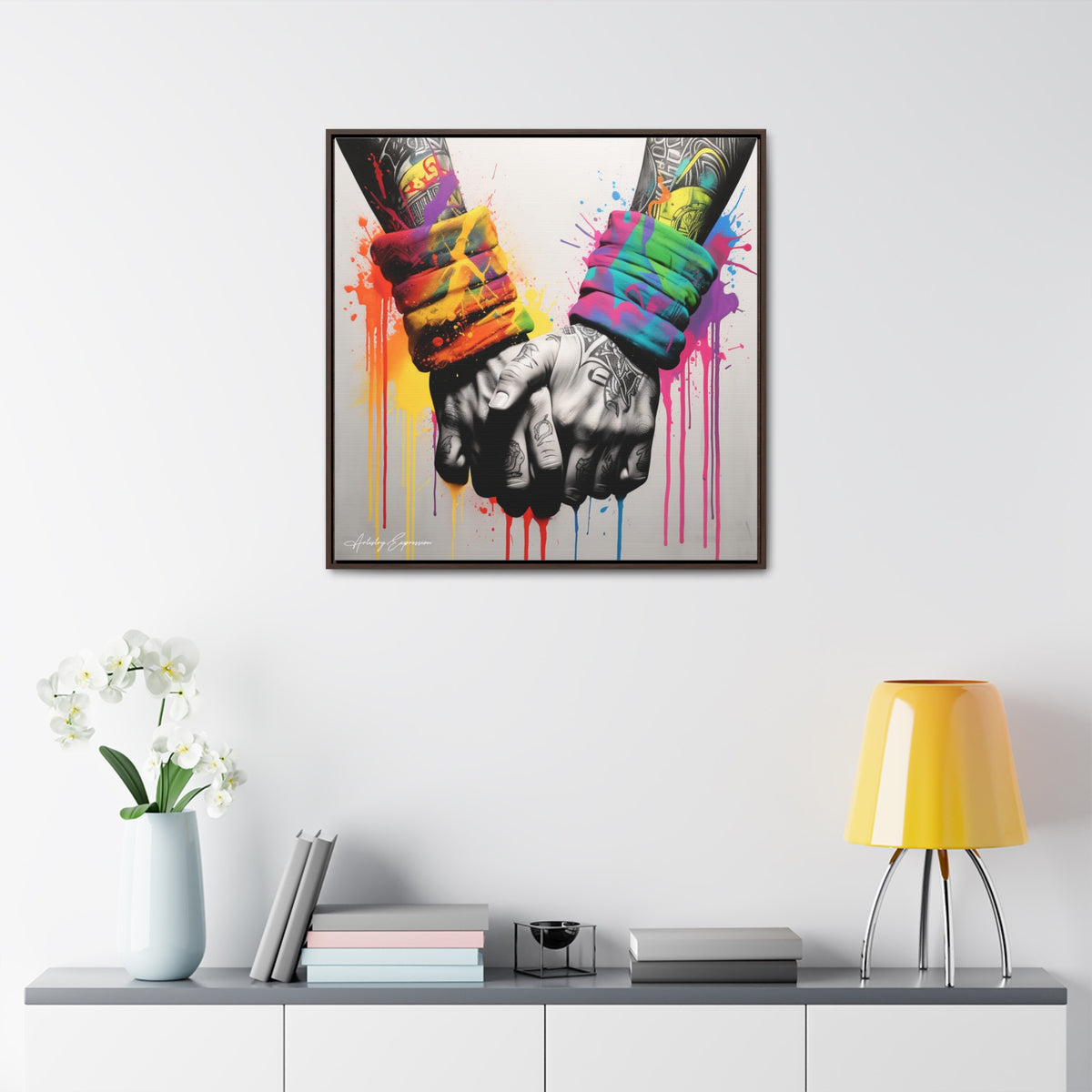 Graffiti Bond: Two Hands United in Street Art