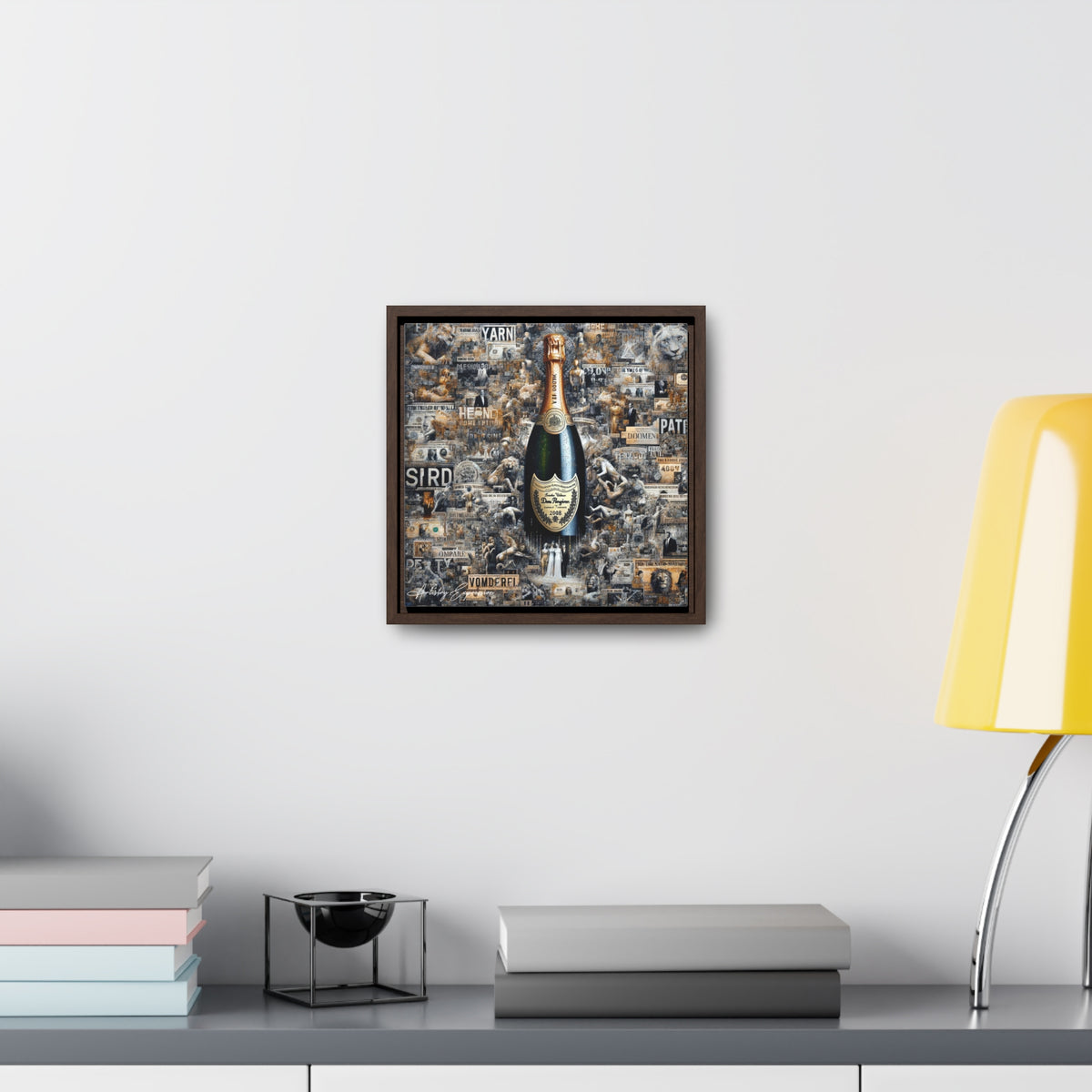 Champagne Dreams: Graffiti Fusion of Wealth and Celebration