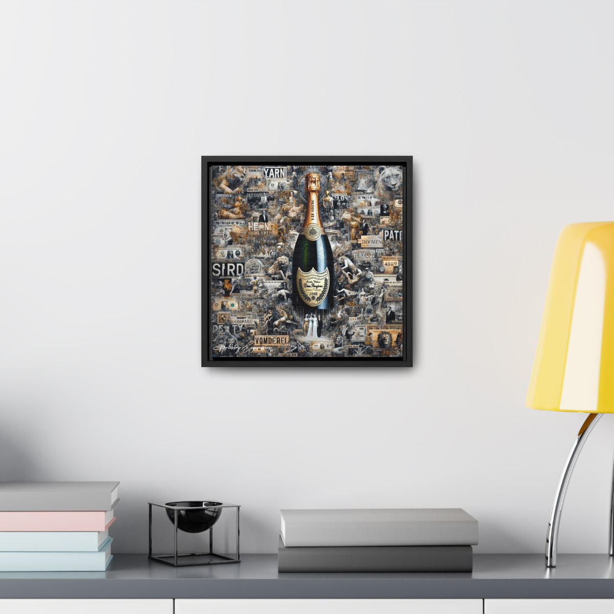 Champagne Dreams: Graffiti Fusion of Wealth and Celebration