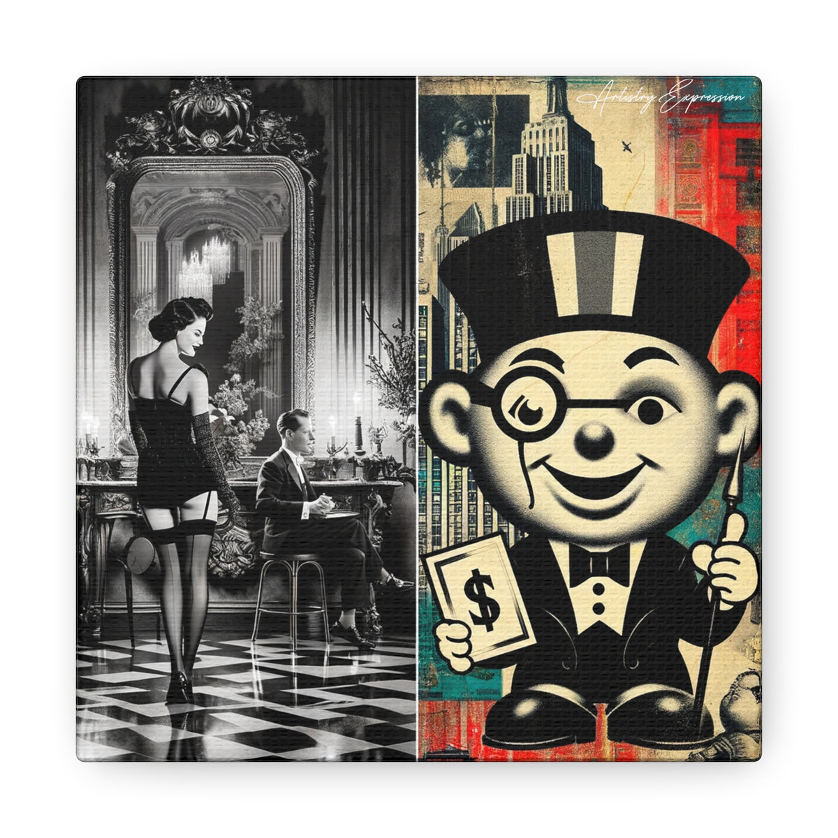 Vintage Vogue: Iconic Glamour Graffiti