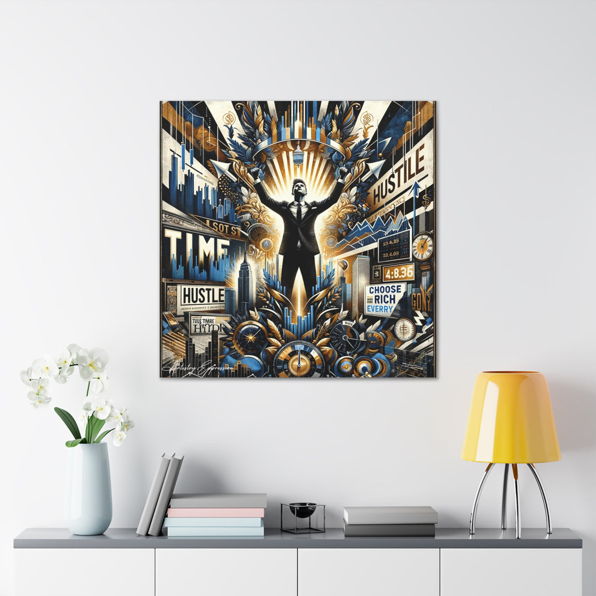 The Hustler's Anthem: Graffiti Tribute to Hard Work and Success