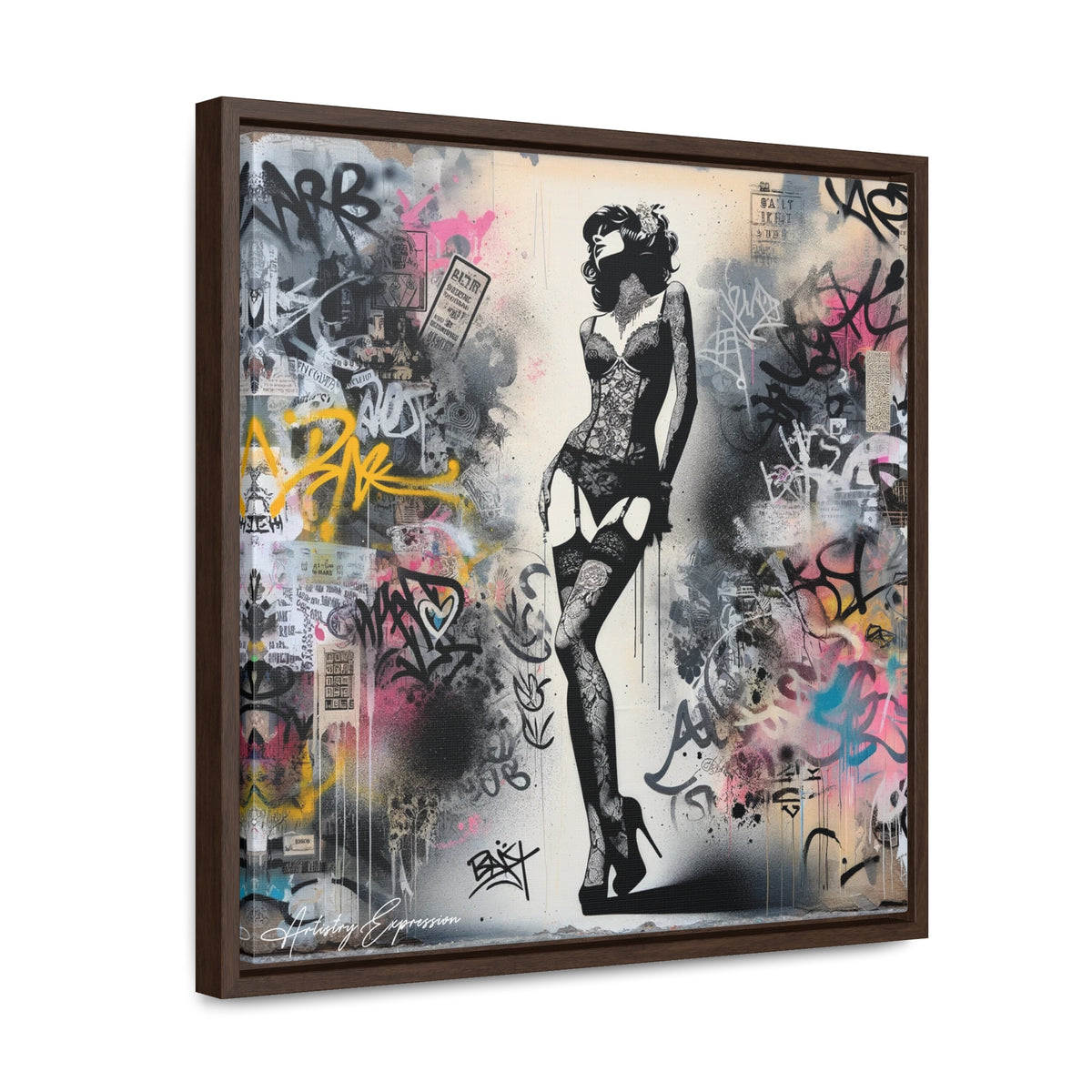 Graffiti Glamour: Beauty Amidst Chaos