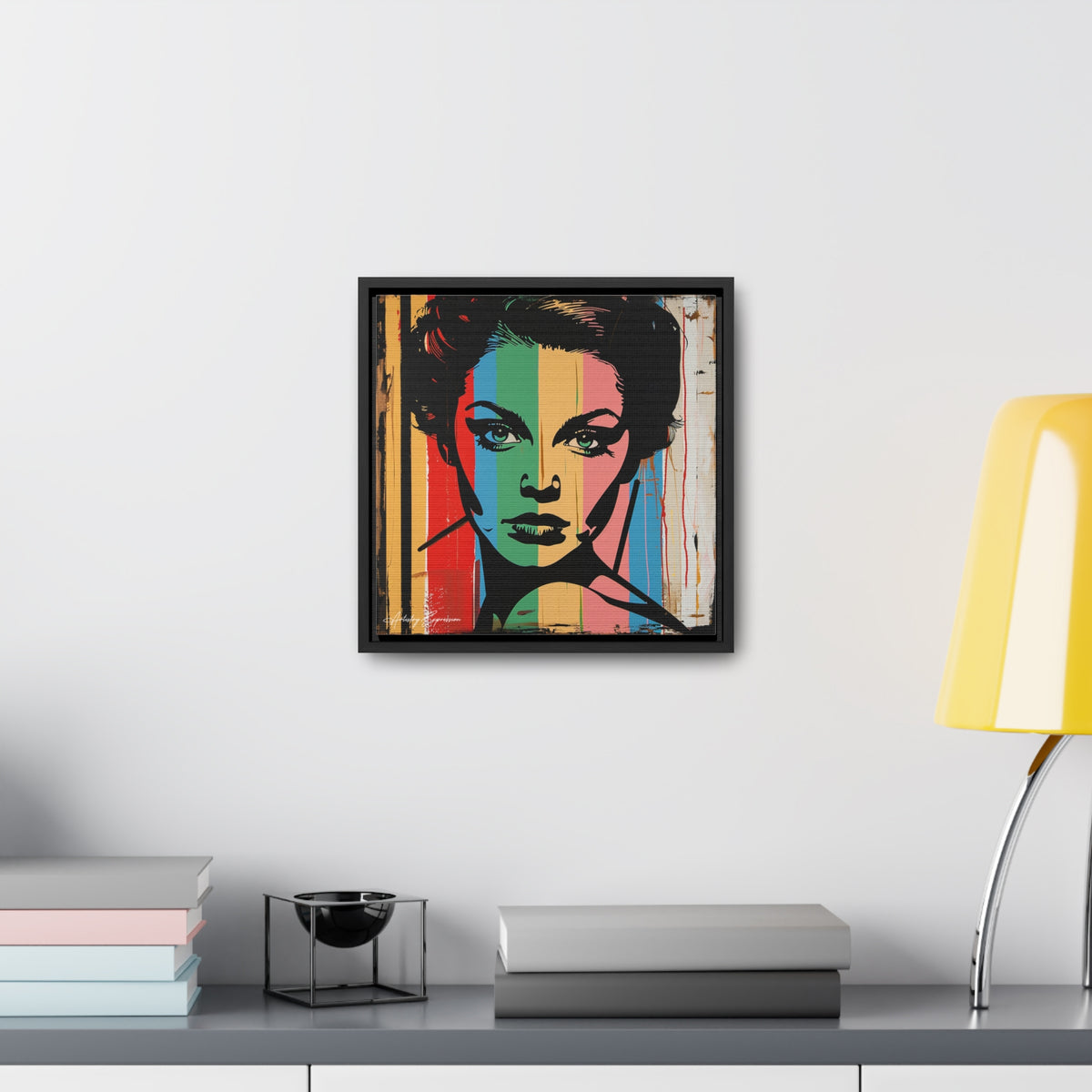 Color Splash: Vibrant Pop Art Lady Portrait