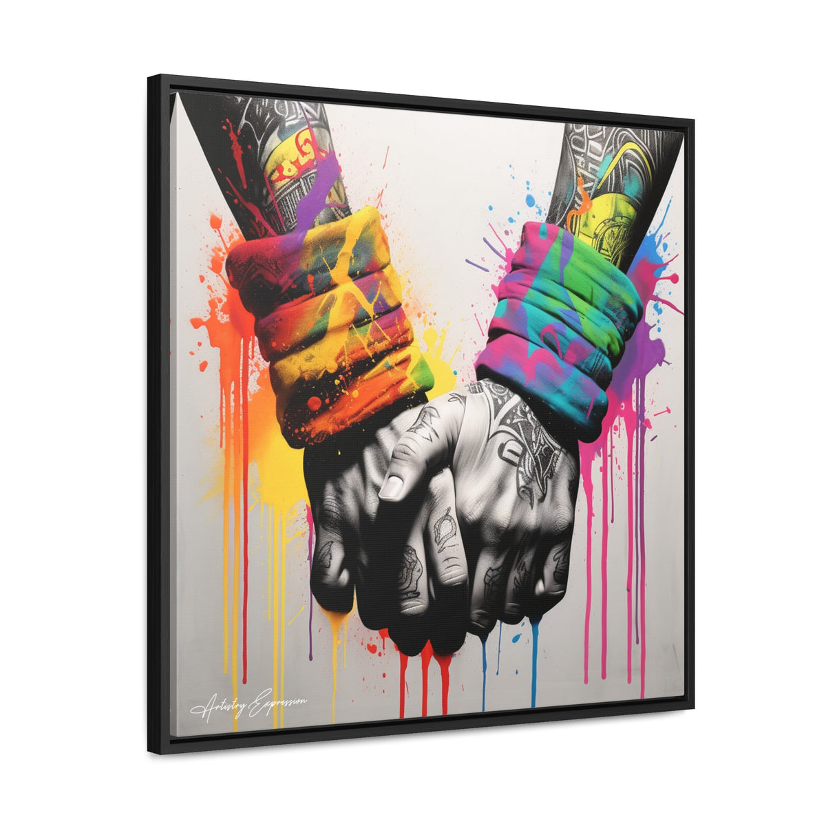 Graffiti Bond: Two Hands United in Street Art