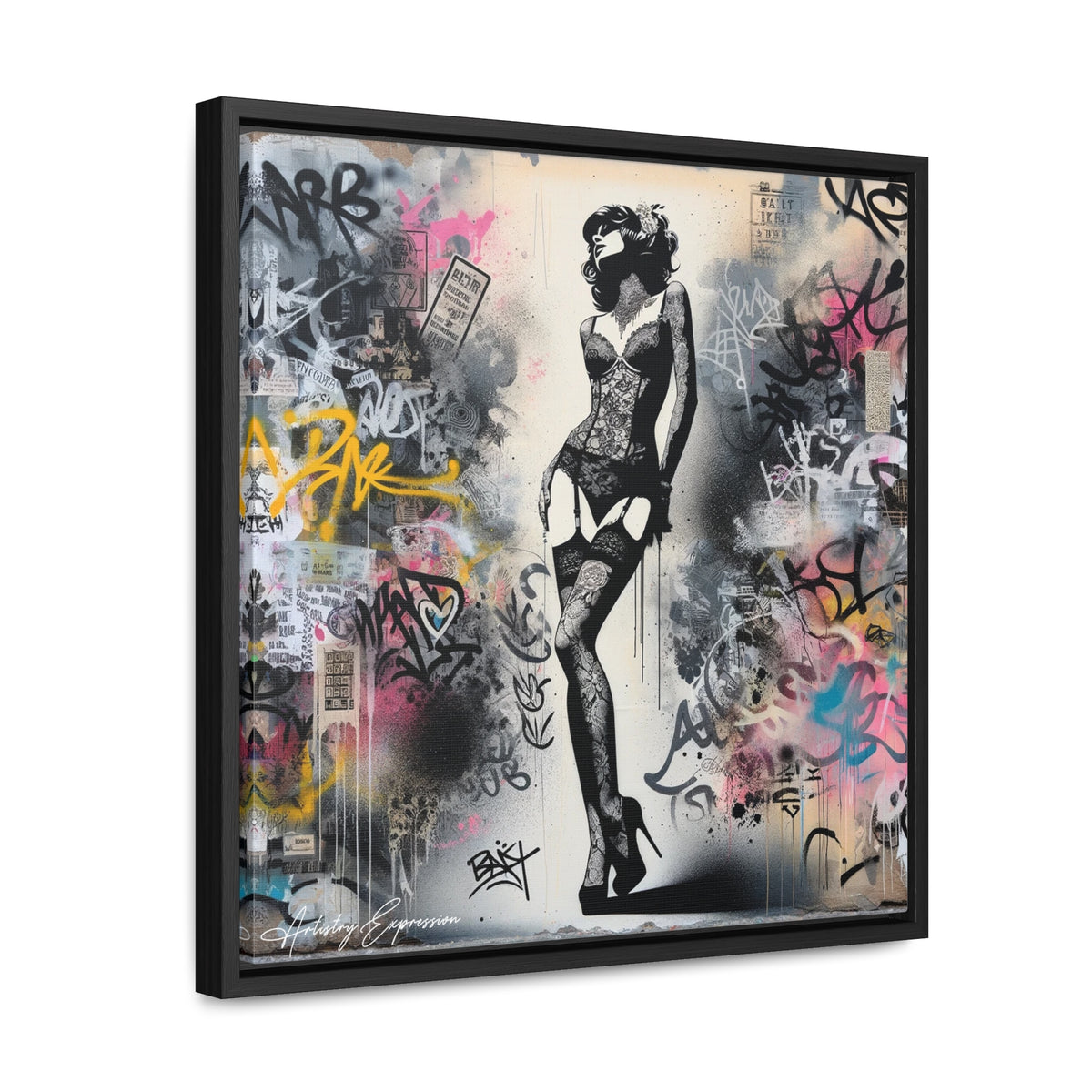 Graffiti Glamour: Beauty Amidst Chaos