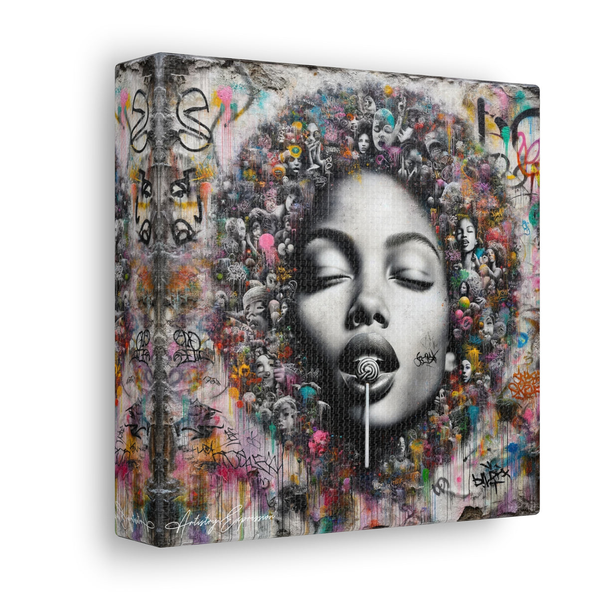 Urban Reverie: Graffiti Fusion of Photorealism and Chaos