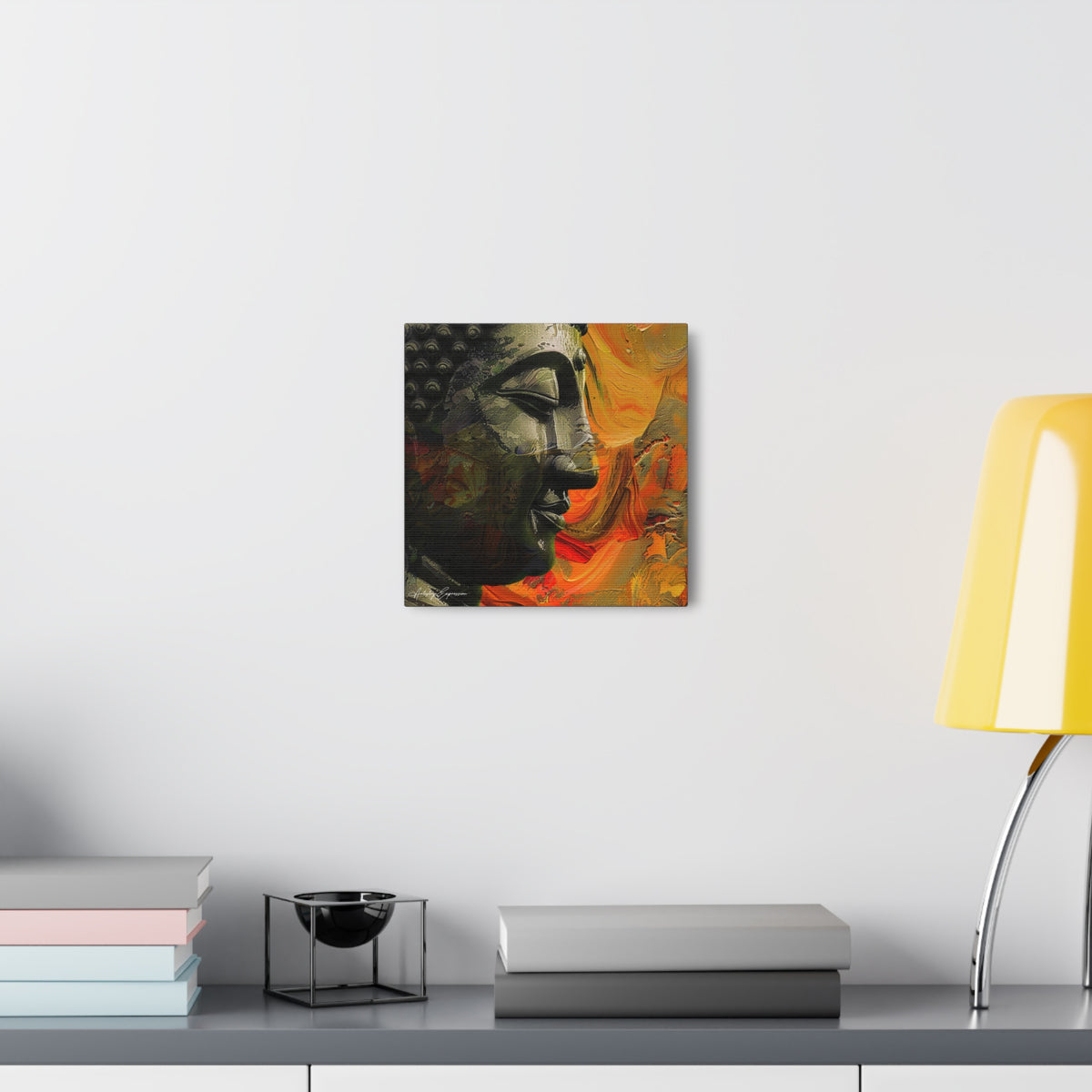 Tranquil Fusion: Modern Buddha Portrait