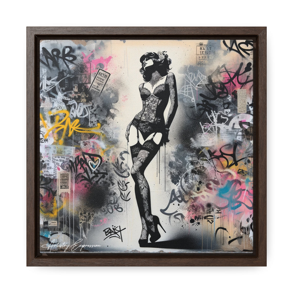 Graffiti Glamour: Beauty Amidst Chaos