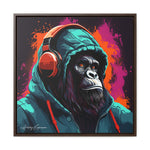 Graffiti Groove: Hooded Gorilla Jamming with Headphones