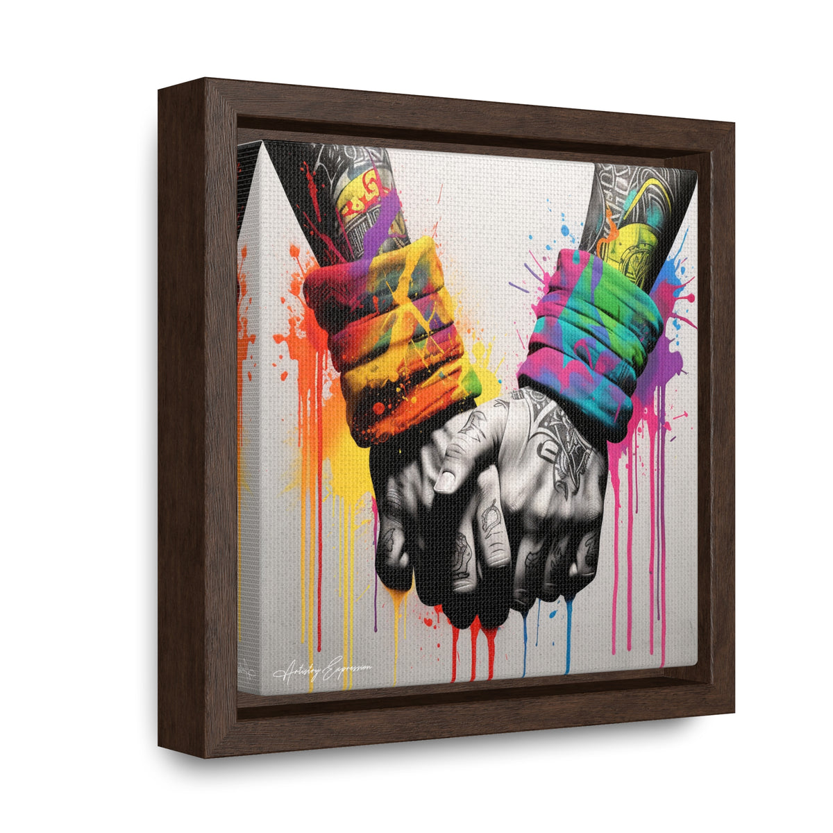 Graffiti Bond: Two Hands United in Street Art