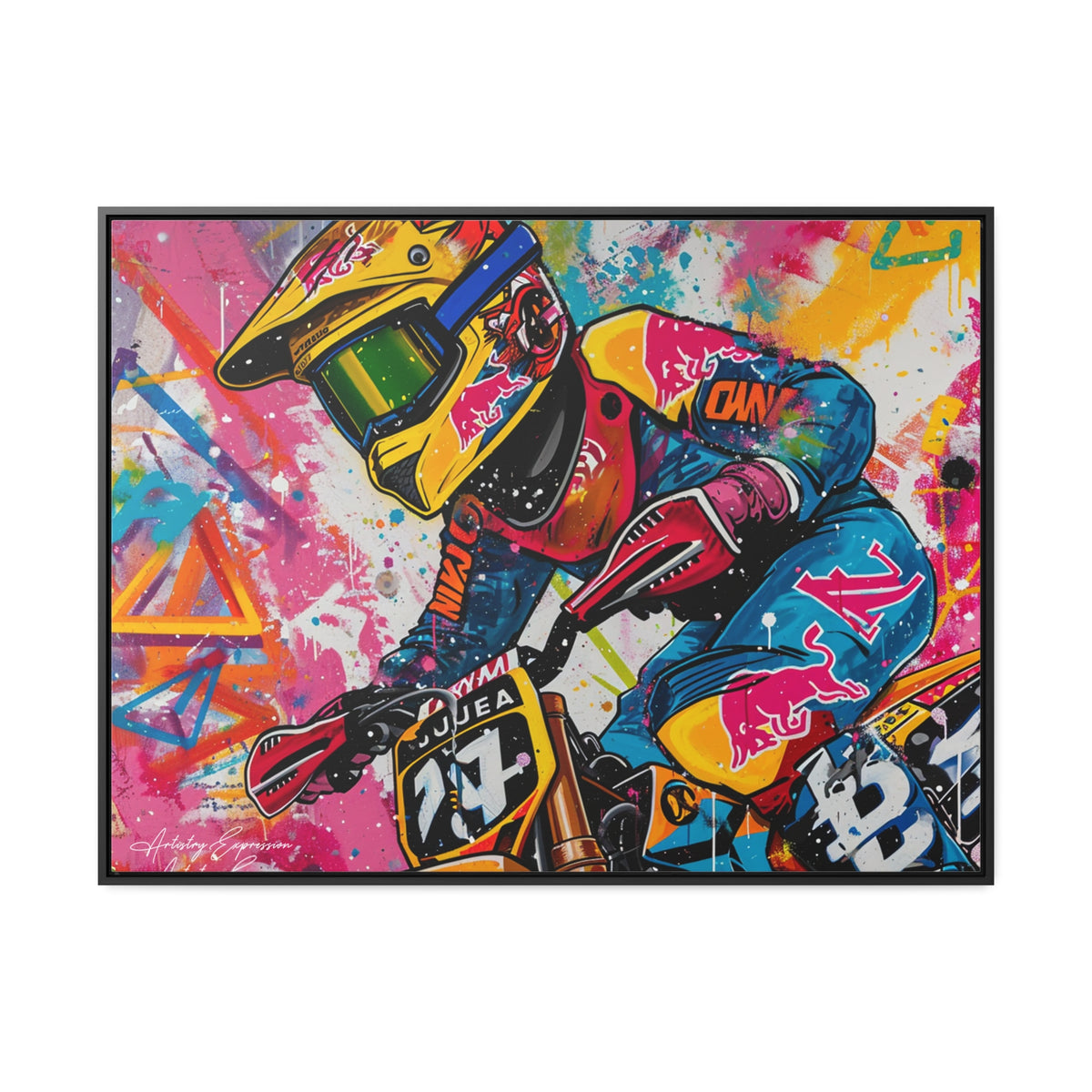 Urban Thrill: Graffiti Motorcycle Journey