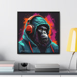 Graffiti Groove: Hooded Gorilla Jamming with Headphones
