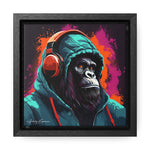 Graffiti Groove: Hooded Gorilla Jamming with Headphones