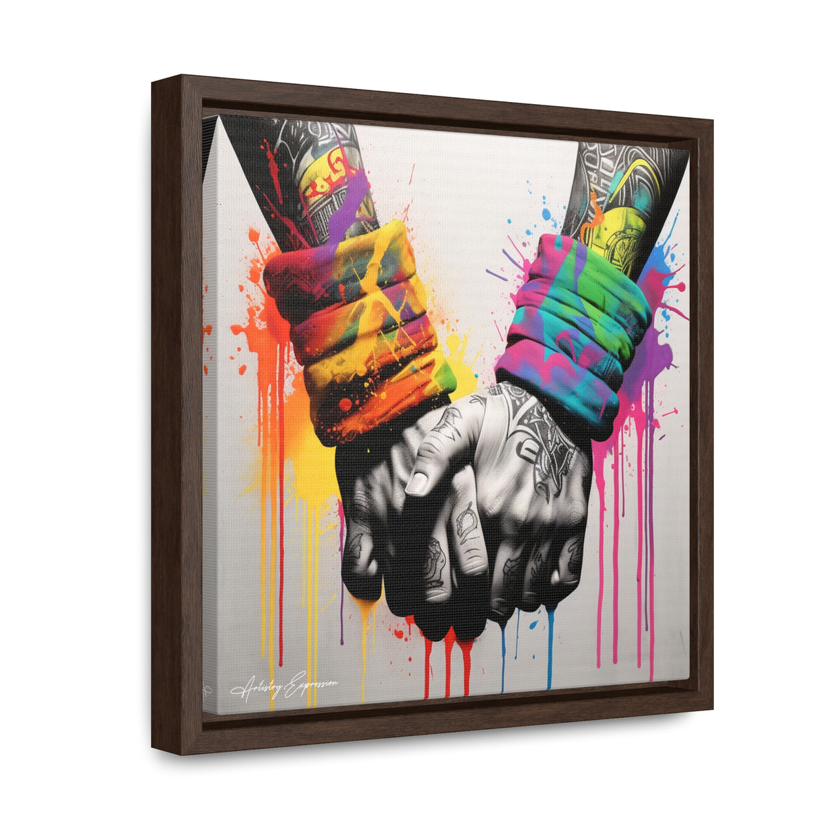 Graffiti Bond: Two Hands United in Street Art