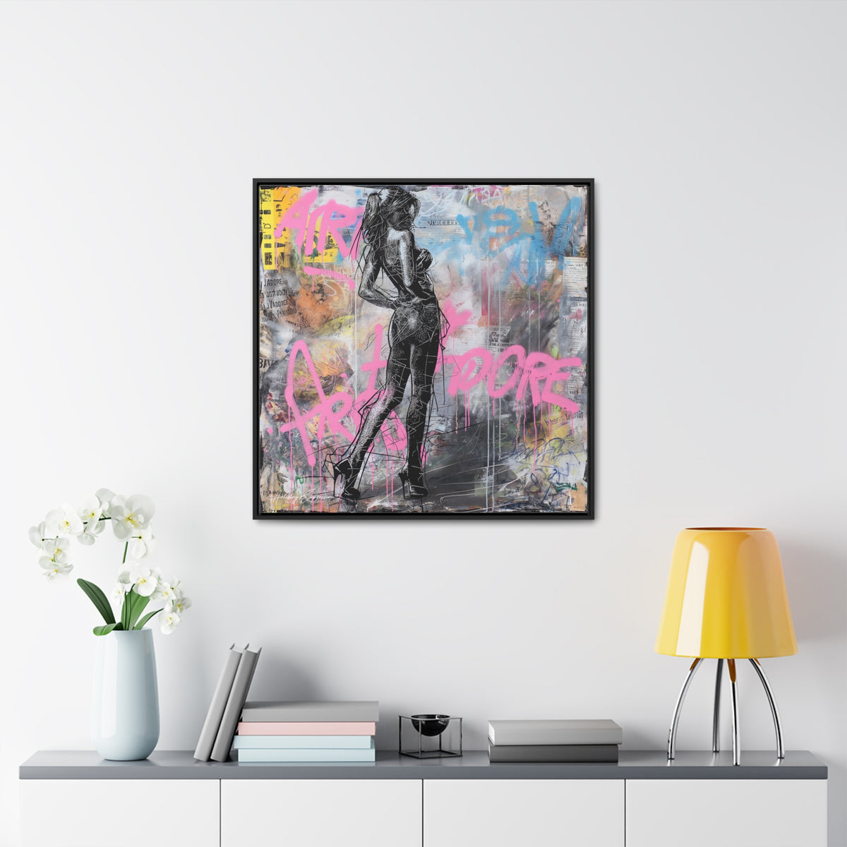 Urban Elegance: Sensuous Graffiti Symphony
