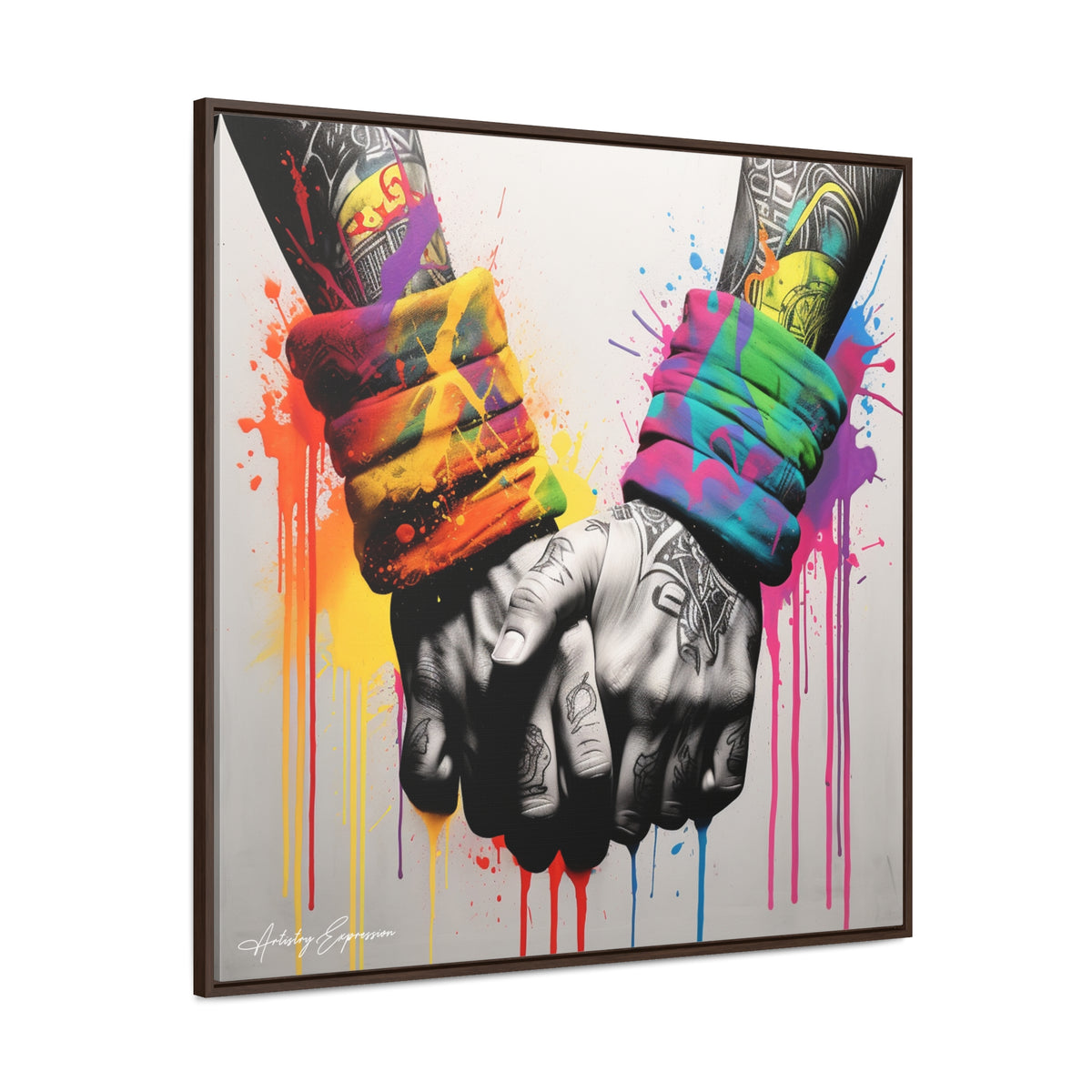 Graffiti Bond: Two Hands United in Street Art