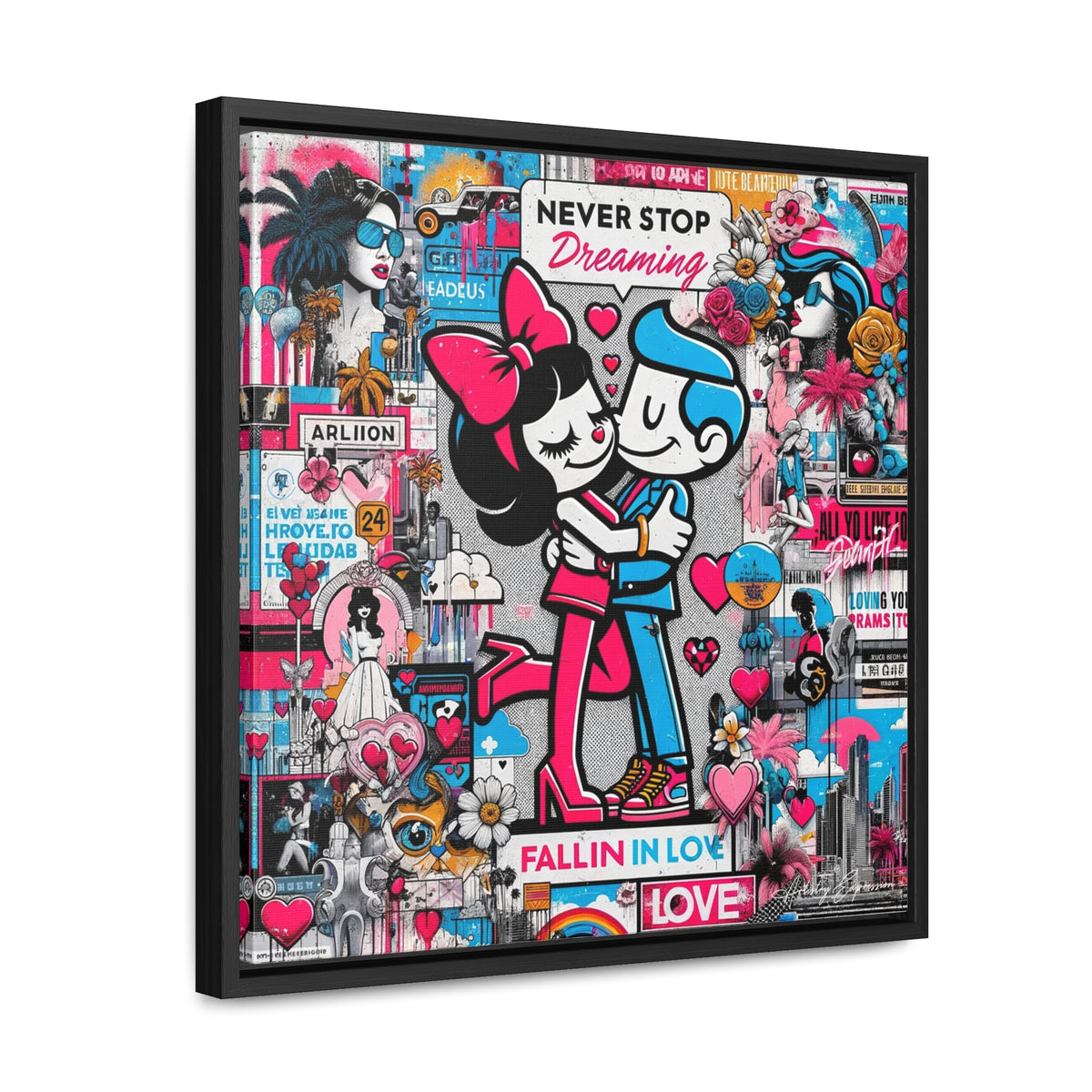 Urban Expression: Vibrant Graffiti Canvas