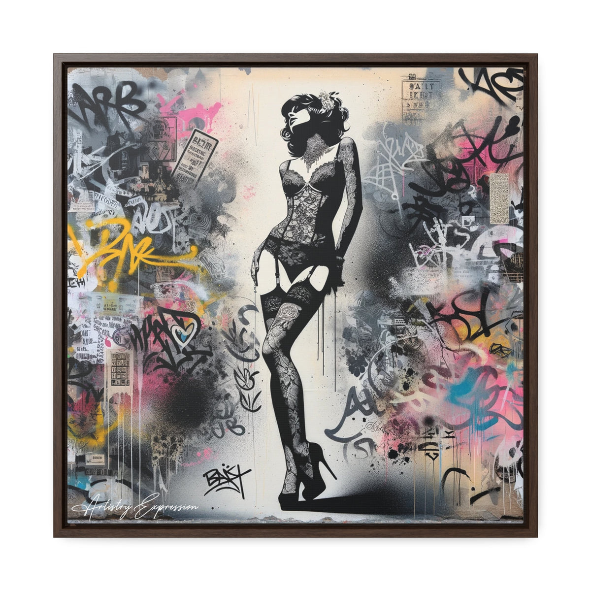 Graffiti Glamour: Beauty Amidst Chaos