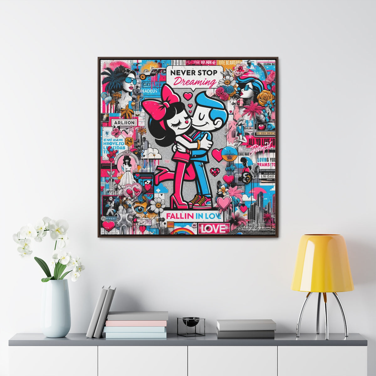 Urban Expression: Vibrant Graffiti Canvas