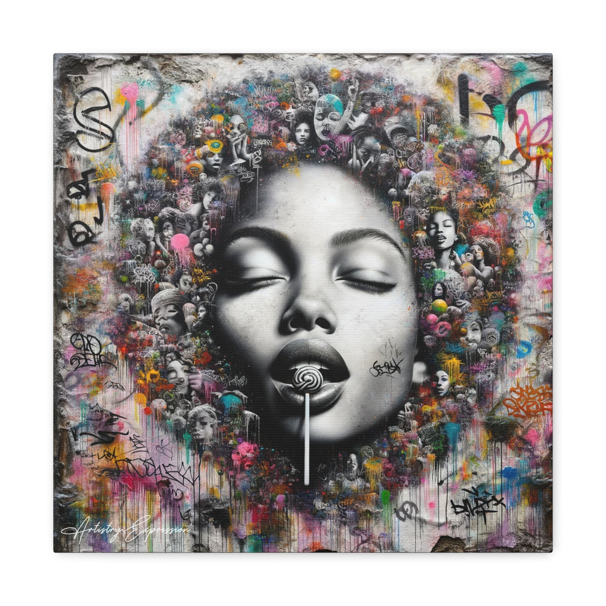Urban Reverie: Graffiti Fusion of Photorealism and Chaos