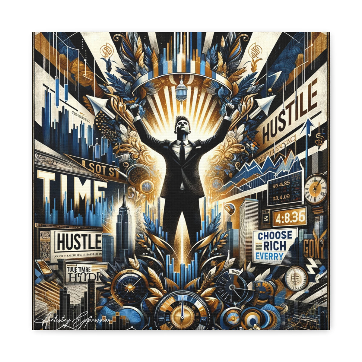 The Hustler's Anthem: Graffiti Tribute to Hard Work and Success