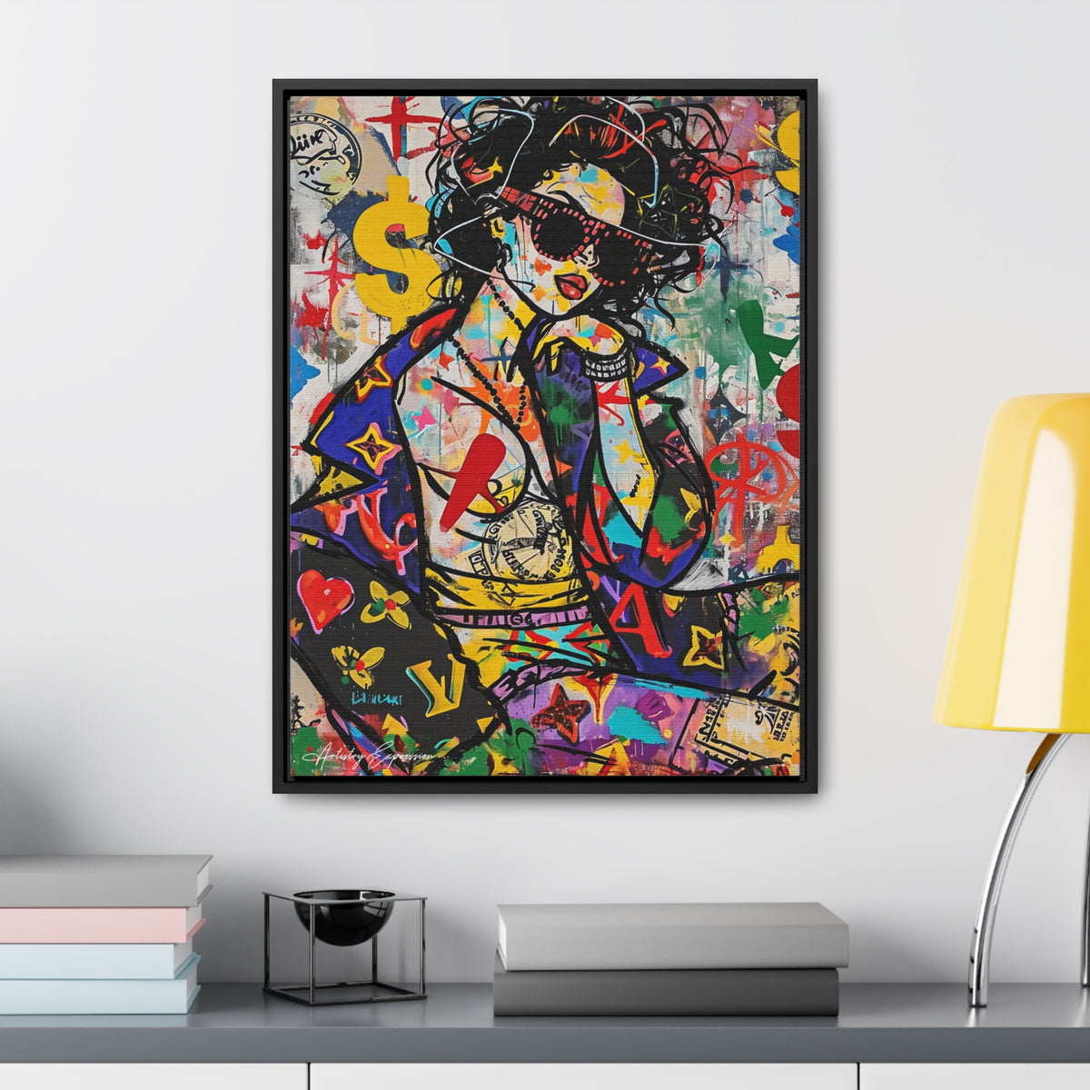 Urban Affluence: Stylish Girl's Graffiti