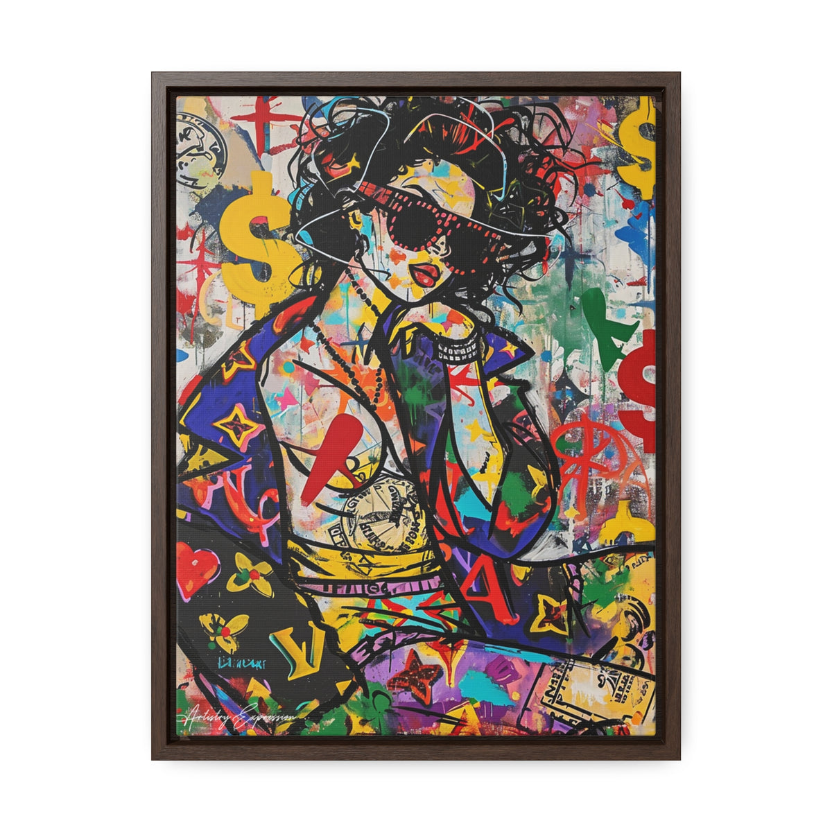 Urban Affluence: Stylish Girl's Graffiti