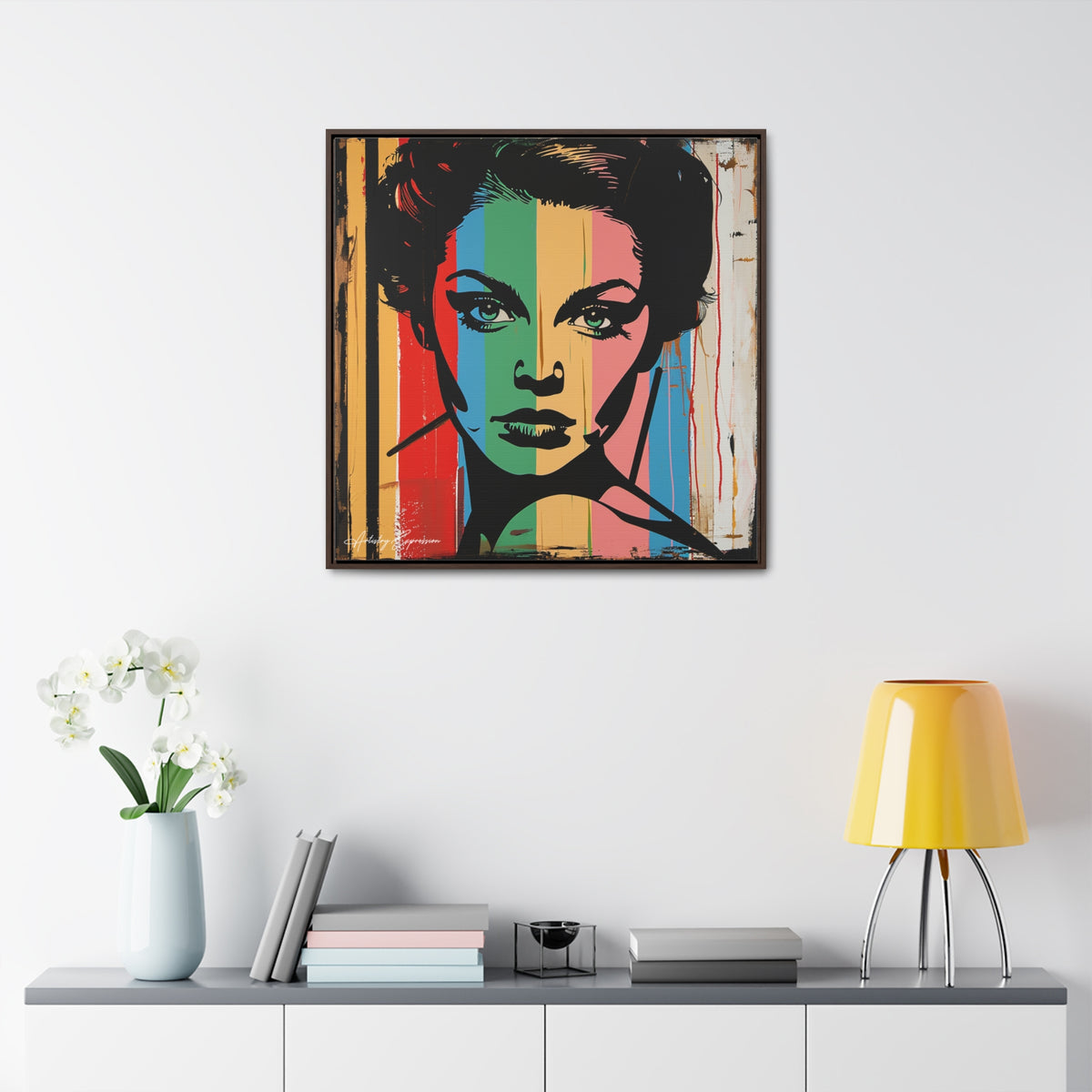 Color Splash: Vibrant Pop Art Lady Portrait