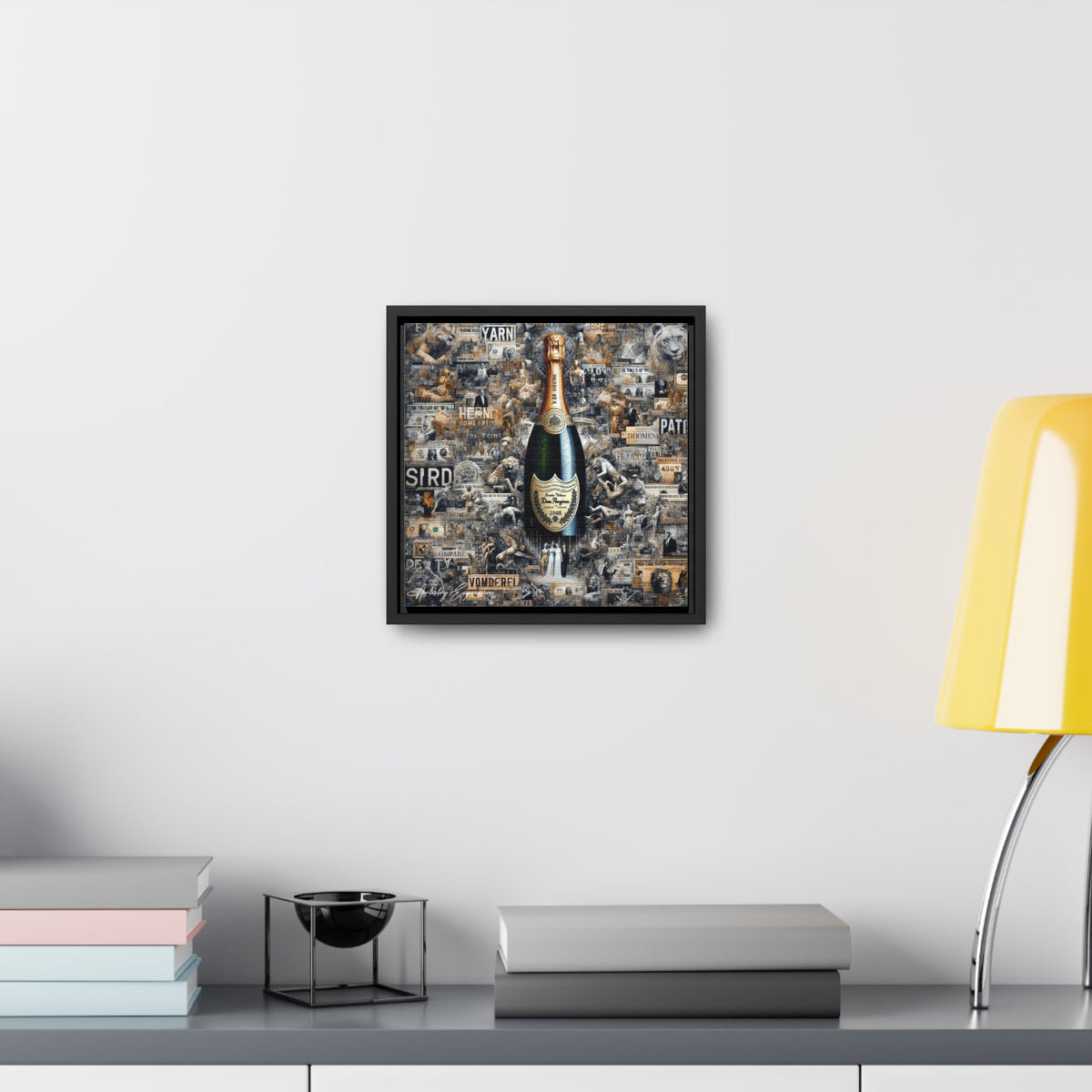 Champagne Dreams: Graffiti Fusion of Wealth and Celebration
